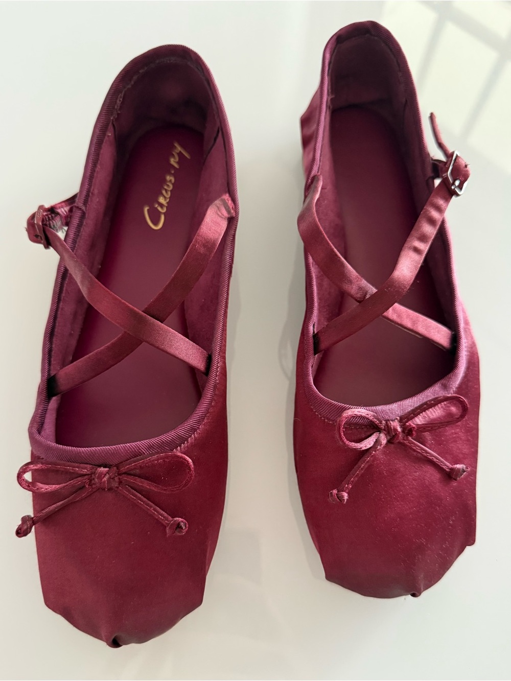 Circus NY By Sam Edelman Zuri Burgundy Ballet Flats Women’s Size 9 - EUC Worn 2x